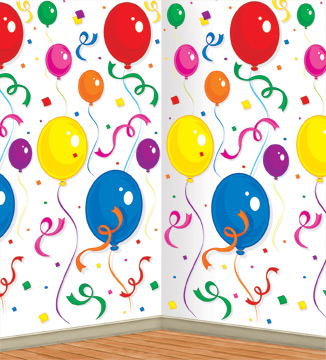 Balloons & Confetti Backdrop 4' x 30' Balloons & Confetti Backdrop 4' x 30'