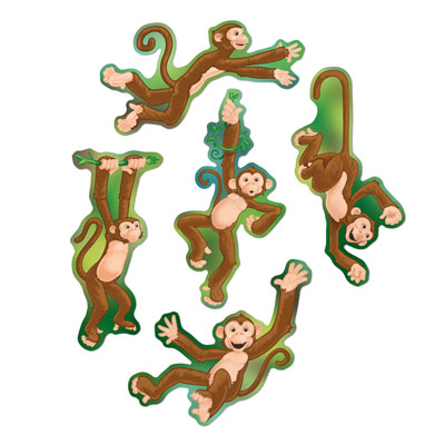 Mini Monkey Cutouts 6½"-7" Mini Monkey Cutouts 6½"-7"
