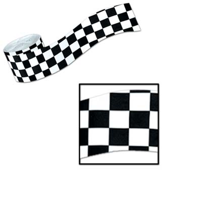 FR Checkered Crepe Streamer 2½" x 30' FR Checkered Crepe Streamer 2½" x 30'
