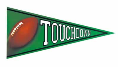 Football Pennant Cutout 24" cardboard cutout prop