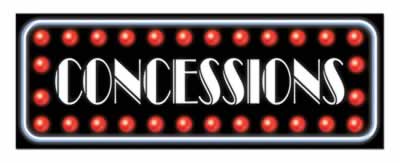 Concessions Sign 8" x 22" Concessions Sign 8" x 22"