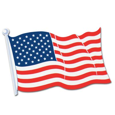 American Flag Cutout 18"