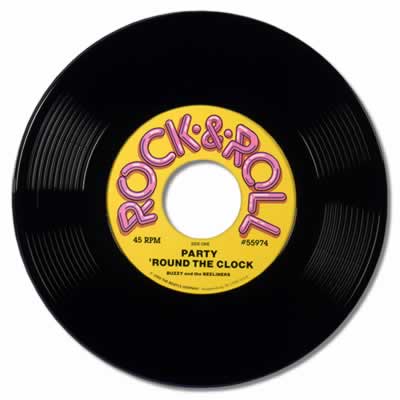 Rock & Roll Plastic Record 19" Prop Rock & Roll Plastic Record 19" Prop