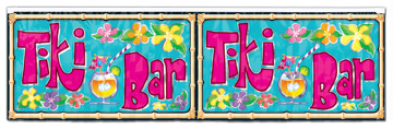 FR Metallic Tiki Bar Fringe Banner 14" x 4' FR Metallic Tiki Bar Fringe Banner 14" x 4'
