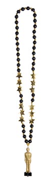Beads w/Awards Night Statuette 36"