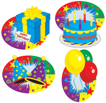 Happy Birthday Cutouts 12" Happy Birthday Cutouts 12"