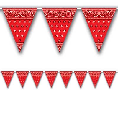 Bandana Pennant Banner 10" x 12' Bandana Pennant Banner 10" x 12'