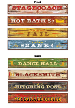 Western Sign Cutouts 4" x 24"