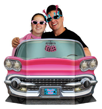 Pink Convertible Photo Prop 3' 1" x 25" Pink Convertible Photo Prop 3' 1" x 25"