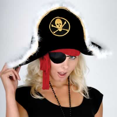 Plush Pirate Captain's Hat - Child Plush Pirate Captain's Hat - Child