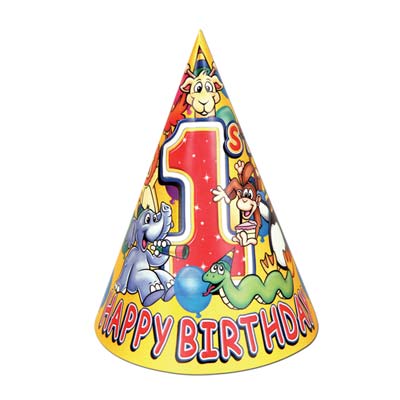 1st Birthday Hat 7" 1st Birthday Hat 7"