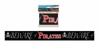 Beware Of Pirates Party Tape 3" x 20'