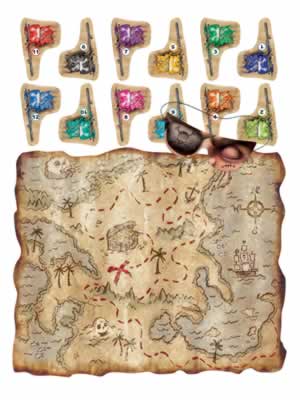 Pirate Treasure Map Party Game 17½" x 19½" Pirate Treasure Map Party Game 17½" x 19½"