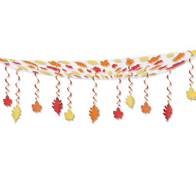 Fall Leaf Ceiling D�cor 12" x 12'