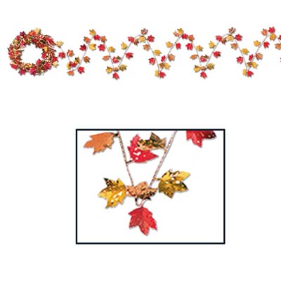 Gleam 'N Flex Autumn Leaf Garland 25'