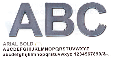 Arial Bold Plastic Letters