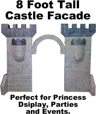 Silver Castle Foam Facade Prop 