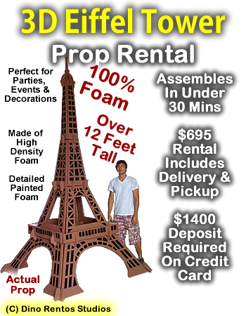 Eiffel Tower Foam Prop Rental