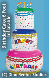 6 Foot Inflatable Birthday Cake Prop 6 Foot Inflatable Birthday Cake Prop