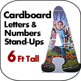 6 Foot Tall Cardboard Letters-Numbers Standup