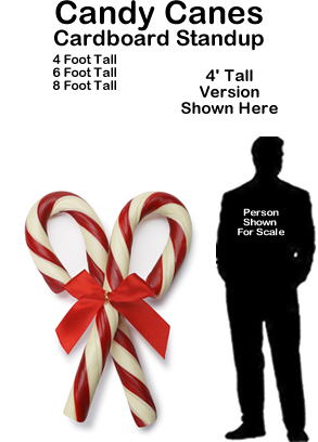  Candy Canes Cardboard Cutout Standup Prop