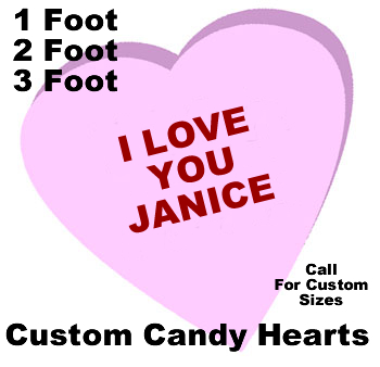 Custom Candy Heart Foam Display Prop