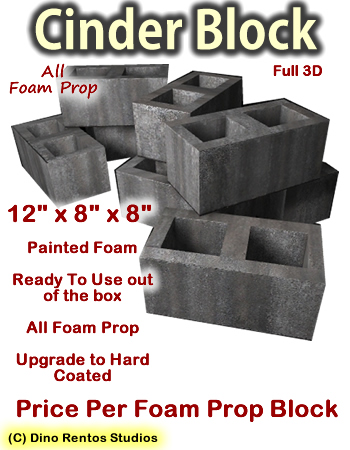 Single Foam Fake Building Brick Prop Real Size Construction Block Realistic Play 