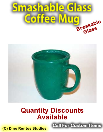 Large Cafe Style Coffee Mug Smashable prop