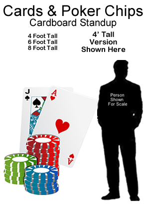 Cards & Poker Chips Cardboard Cutout Standup Prop
