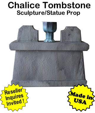 Tombstone Chalice Sculpture Statue Prop