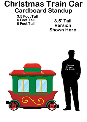  Christmas Train Car Cardboard Cutout Standup Prop
