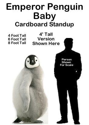 Emperor Penguin Baby Cardboard Cutout Standup Prop