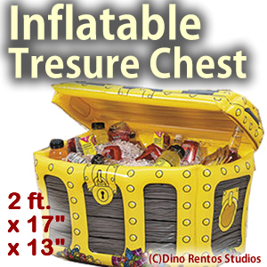 Inflatable Pirate's Treasure Chest Cooler Inflatable Pirate's Treasure Chest Cooler