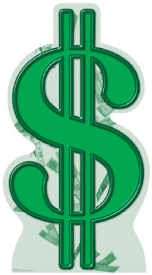 Dollar Sign Cardboard Standee