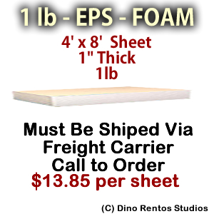 EPS Foam Sheet - 1 lb Density - 48x96x1