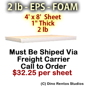 EPS Foam Sheet - 2 lb Density -48x96x1