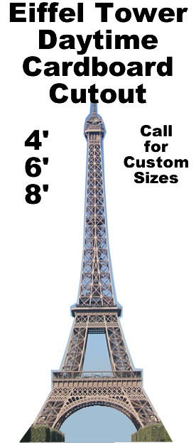 Eiffel Tower Daytime Cardboard Cutout Standup Prop - Dino Rentos