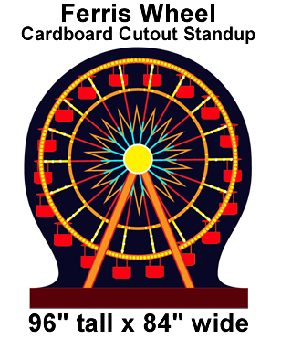 Carnival Ferris Wheel Cardboard Cutout Standup Prop