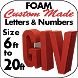 Foam Letters - Custom - Any Size Foam Letters - Custom - Any Size