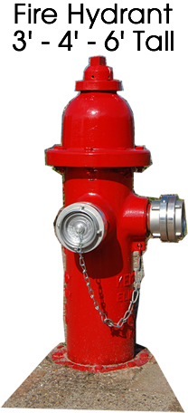 Fire Hydrant Cardboard Cutout Standup Prop