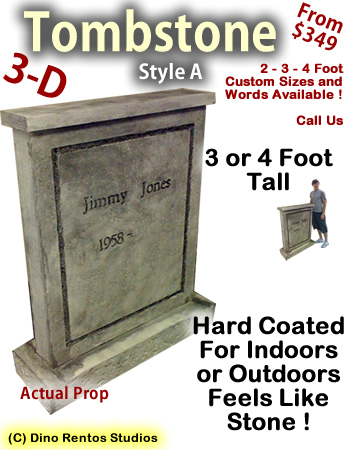 Tombstone-Style-A 4 Foot Foam Prop