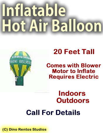 Inflatable Prop Giant Hot Air Balloon - 20 Foot Tall Inflatable Prop Giant Hot Air Balloon - 20 Foot Tall