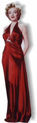 Marilyn Monroe - Red Gown Cardboard Cutout Standup