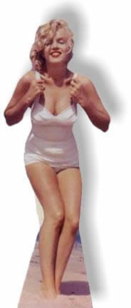 Marilyn Monroe - White Swimsuit Cardboard Cutout Standup