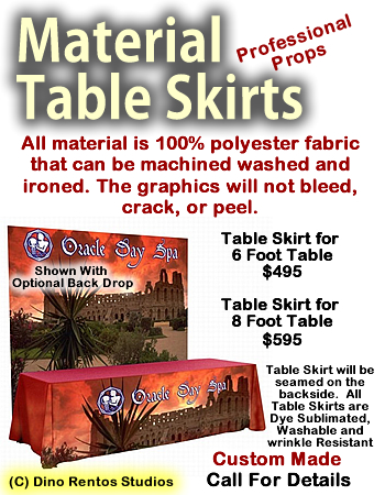  Material Professional Table Skirts Props