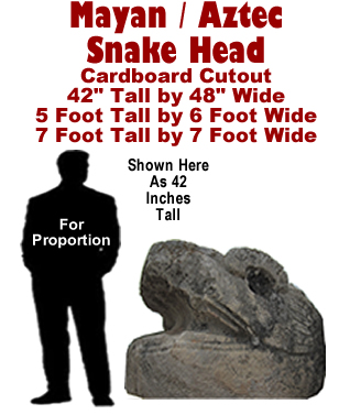 Mayan - Aztec Snake Head Cardboard Cutout Standup Prop