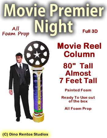 Movie Premier Night - Reel Foam Column Foam Prop