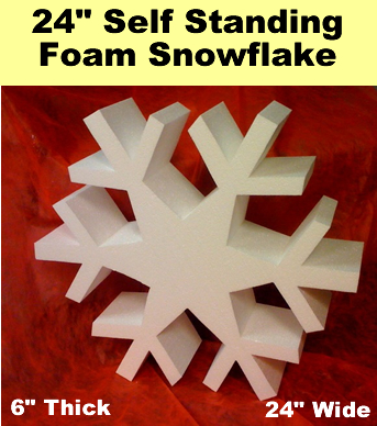 Self Standing Foam Snowflake -24 Inch