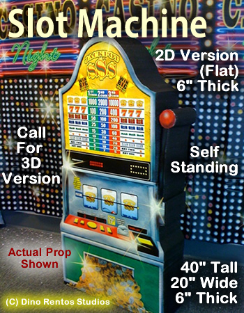 Vegas Casino Slot Machine Foam Prop - 2D