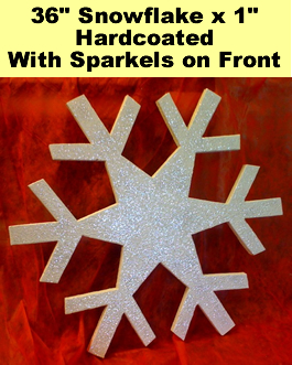 Snowflake 36" x 1"  Hardcoated with Sparkels